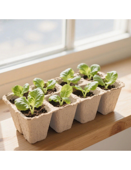 Kit de Macetas de Turba BEIGEMEI 120 Piezas Biodegradables