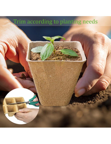 Kit de Macetas de Turba BEIGEMEI 120 Piezas Biodegradables