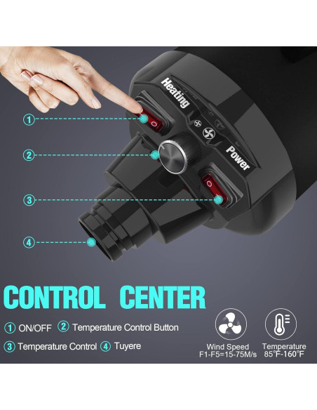 Secador de Perros HooHcc 4.5HP Ajustable con Accesorios