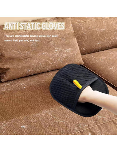 Guantes Quitapelos para Mascotas Genérico Doble Cara 2 Piezas