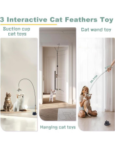 Juguetes Interactivos para Gatos 7 en 1 con Ventosa Donguan 2