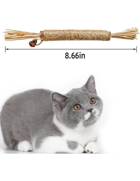 Paquete de 4 Palos de Silvervine Natural Yuntop para Gatos Paquete de 4 Palos de Silvervine Natural Yuntop para Gatos