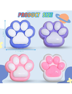 Juguetes Squishies Patas de Gato ISEN 2Pcs Rosa y Morado 2