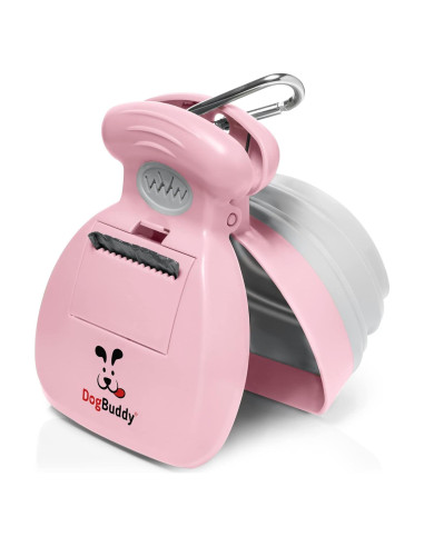 Recogedor de Excremento DogBuddy Mediano Rosa con Accesorios