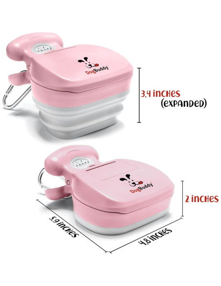 Recogedor de Excremento DogBuddy Mediano Rosa con Accesorios