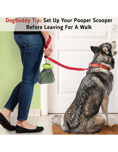 Recogedor de Excremento DogBuddy Mediano Rosa con Accesorios