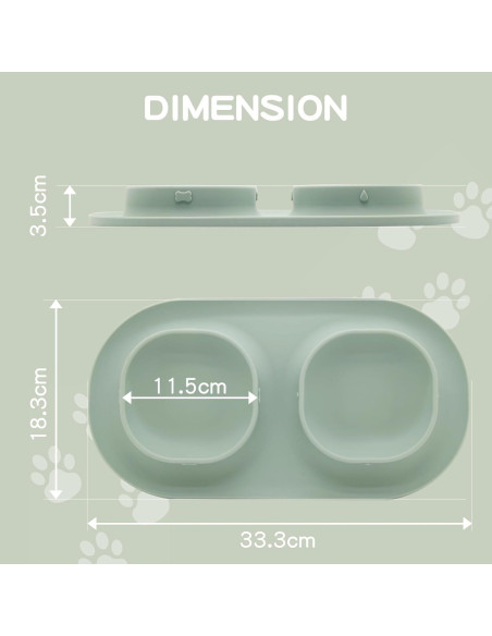 Cuencos Antideslizantes para Perros y Gatos - Verde Cuencos Antideslizantes para Perros y Gatos - Verde