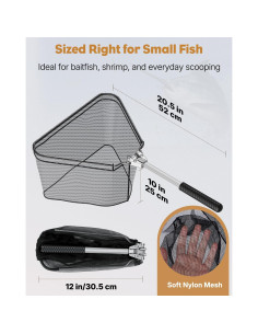 Red de Pesca Pawfly Plegable Aluminio 25.4x33 cm Nylon 2