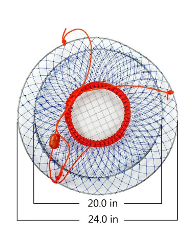 Red de Cangrejos Palmyth 61x51 cm con Clip y Cebo