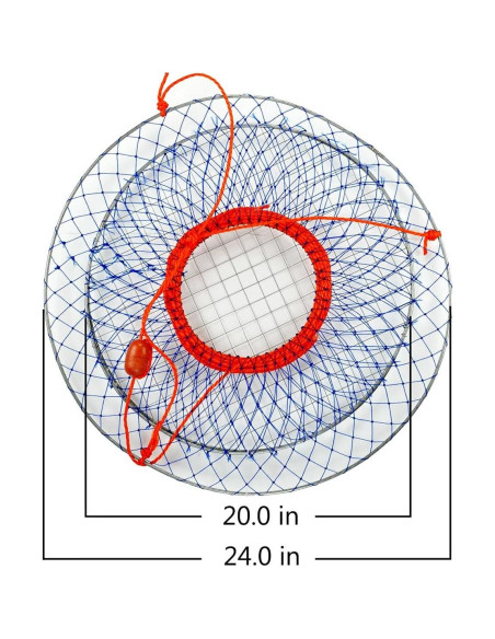 Red de Cangrejos Palmyth 61x51 cm con Clip y Cebo