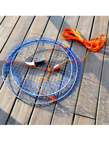 Red de Cangrejos Palmyth 61x51 cm con Clip y Cebo