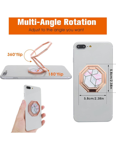 Soporte para Anillo de Teléfono GEEHUA Oro Rosa Ajustable