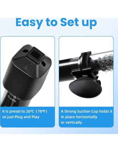 Calentador de Acuario AQUANEAT 25W Mini para Peces Betta