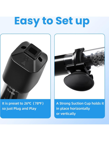 Calentador de Acuario AQUANEAT 25W Mini para Peces Betta