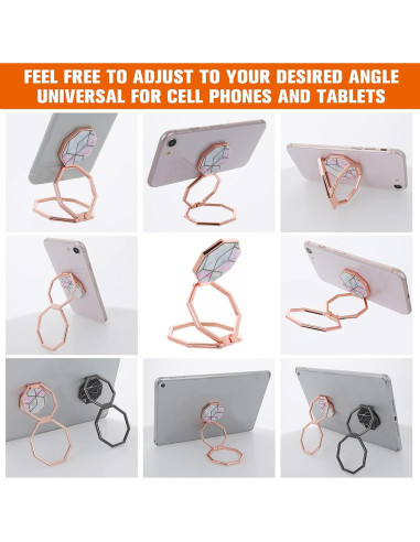 Soporte para Anillo de Teléfono GEEHUA Oro Rosa Ajustable