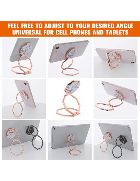 Soporte para Anillo de Teléfono GEEHUA Oro Rosa Ajustable