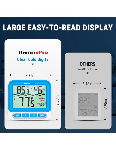 Termómetro de piscina digital ThermoPro TP211B flotante IPX8