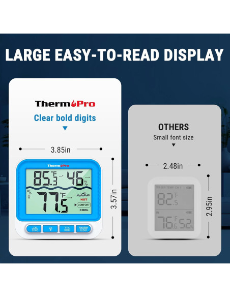 Termómetro de piscina digital ThermoPro TP211B flotante IPX8