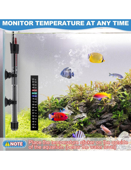 Calentador de Acuario Dreyoo 300W Ajustable para Peceras