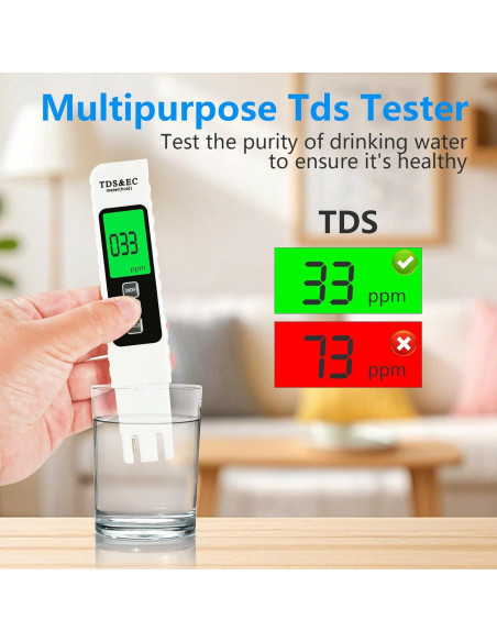 Medidor de agua digital TDS MEWMINGLE 4 en 1 - Preciso y confiable