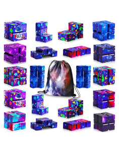 20 Cubos Infinito Galaxia Neer - Juguetes Fidget Sensores