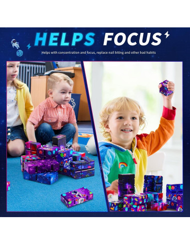 20 Cubos Infinito Galaxia Neer - Juguetes Fidget Sensores