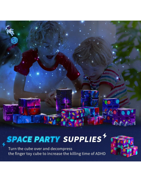 20 Cubos Infinito Galaxia Neer - Juguetes Fidget Sensores
