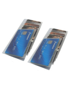 Juego de 2 Inserto Plástico Reemplazo Billeteras Cheques Ultra Delgado