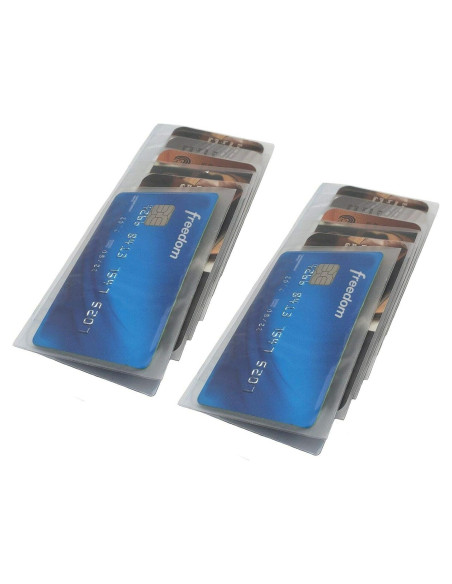 Juego de 2 Inserto Plástico Reemplazo Billeteras Cheques Ultra Delgado