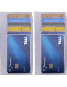 Juego de 2 Inserto Plástico Reemplazo Billeteras Cheques Ultra Delgado 2