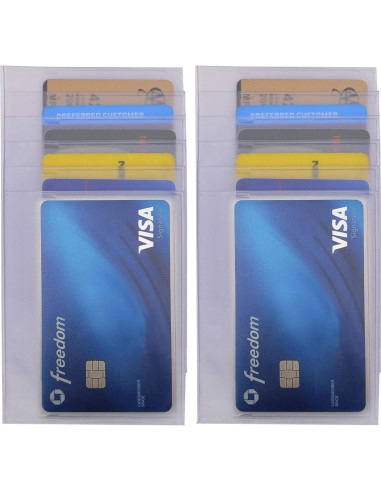 Juego de 2 Inserto Plástico Reemplazo Billeteras Cheques Ultra Delgado