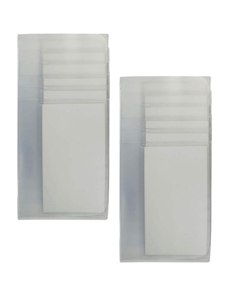 Juego de 2 Inserto Plástico Reemplazo Billeteras Cheques Ultra Delgado