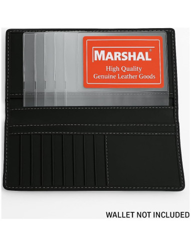 Juego de 2 Inserto Plástico Reemplazo Billeteras Cheques Ultra Delgado