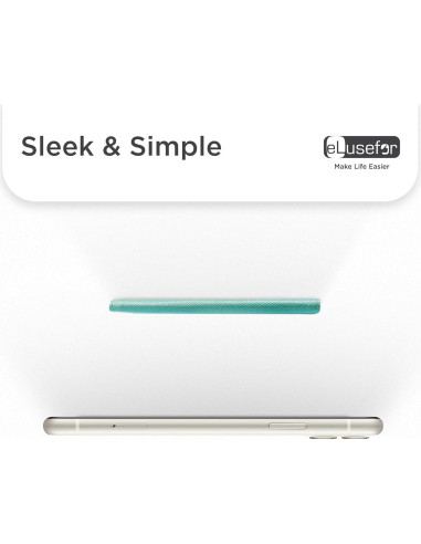 Billetera Adherible eLusefor Turquesa para Teléfono - 6 Tarjetas
