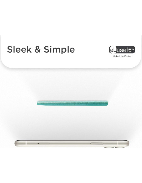 Billetera Adherible eLusefor Turquesa para Teléfono - 6 Tarjetas