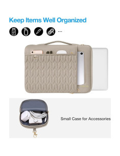 Funda para Laptop 15.6" MOSISO Marrón Taupe Acolchada 2