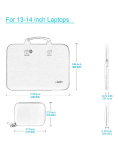 Funda para Laptop Hseok 14" Neopreno con Estuche Accesorios 2
