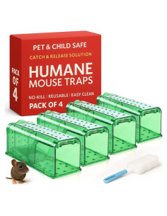 Trampas Humanitarias para Ratones Teal Elite - Paquete de 4