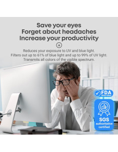 Protector de Pantalla Antirreflejo VINTEZ 24" Luz Azul 2