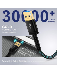 Cable USB 3.0 A a A Macho 3 Metros Alta Velocidad CIQILY 2