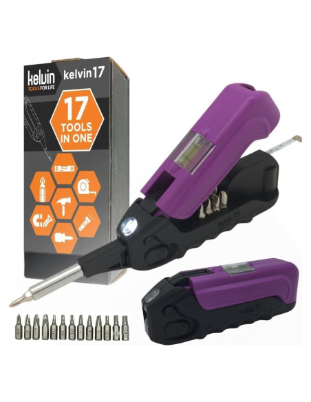 Kelvin Tools - Destornillador Urbano 17 en 1 Compacto