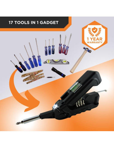 Kelvin Tools - Destornillador Urbano 17 en 1 Compacto