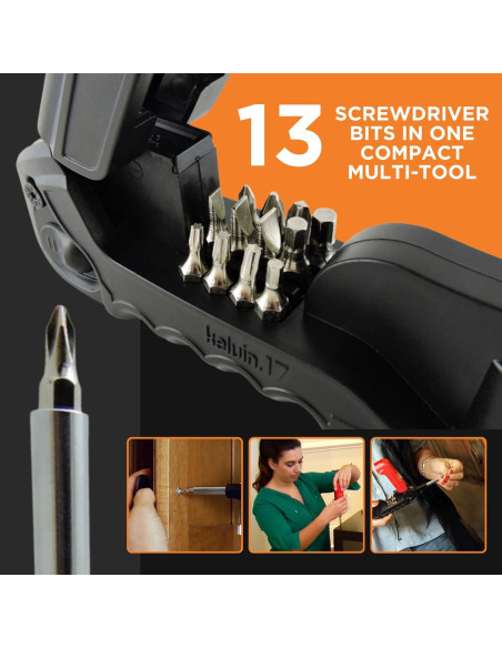 Kelvin Tools - Destornillador Urbano 17 en 1 Compacto