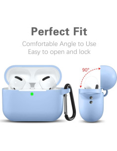 Funda de Silicona Lerobo para AirPods Pro 1 y 2 - Lila 2
