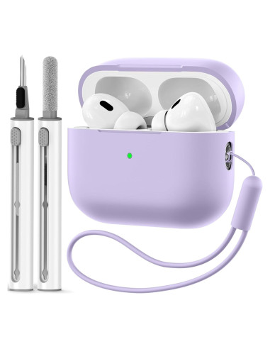 Funda Protectora Silicona Apple AirPods Pro 2 Gen + Kit Limpieza