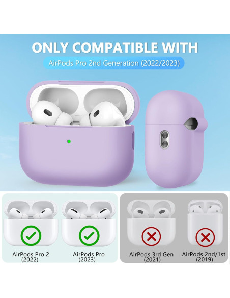 Funda Protectora Silicona Apple AirPods Pro 2 Gen + Kit Limpieza