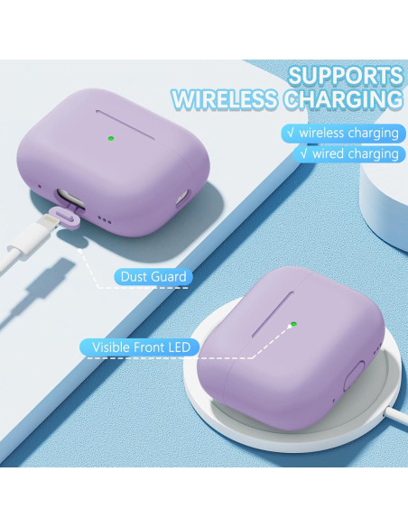 Funda Protectora Silicona Apple AirPods Pro 2 Gen + Kit Limpieza