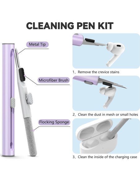 Funda Protectora Silicona Apple AirPods Pro 2 Gen + Kit Limpieza