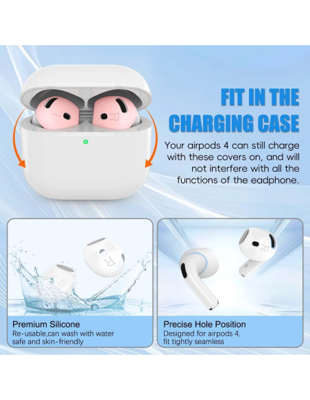 5 Pares de Cubiertas de Silicona para AirPods 4 - QINZAC