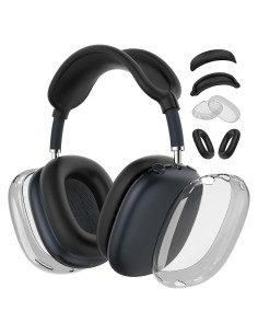 Funda 4 en 1 para AirPods Max Polislime TPU y Silicona Negra